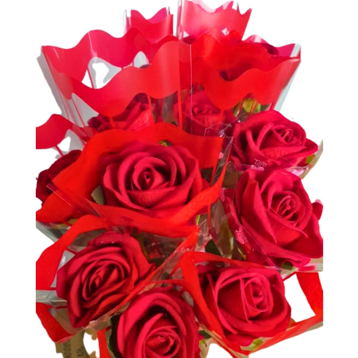 Buquê De Rosas 12 Botões Artificiais Realista Veludo Dia das Mães / Namorados Buquê De Rosas 12 Botões Artificiais Realista Veludo Dia das Mães / Namorados